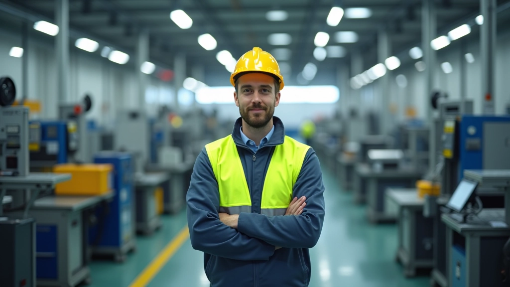 Průmyslová továrna s strojírenským vybavením a výrobními linkami